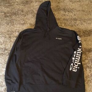 Columbia Men's Charcoal Hoodie with Logo Sleeve